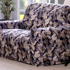 Capa De Sofá Adere Floral Preto 02 E 03 Lugares [f101]