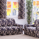 Capa De Sofá Adere Floral Preto 02 E 03 Lugares [f101]