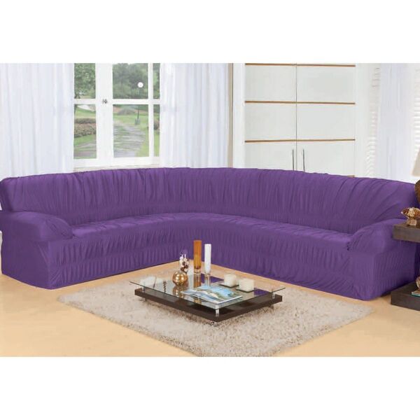 Capa De Sofá De Canto Wanda Para 2 E 3 Lugares Com Elástico T