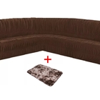 Capa De Sofá Decorado De Canto 21 Elásticado Até 6l + Tapete