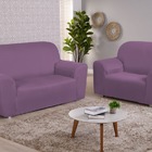 Capa De Sofá Lisa 2 E 3 Lugares - Lilás