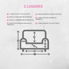 Capa De Sofá Lisa 2 Lugares Avulsa Maria Agarradinha Azul