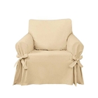 Capa De Sofá Mistero 1 Lugar Tecido Gorgurão Cor Bege