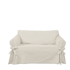 Capa De Sofá Mistero 3 Lugares Tecido Gorgurão Cor Crua