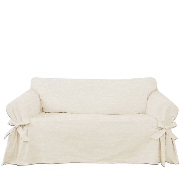 Capa De Sofá Mistero 4 Lugares Impermeável Acquablock Cor Crua