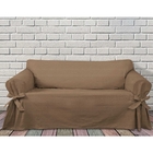 Capa De Sofá Mistero 4 Lugares Tecido Gorgurão Cor Marrom