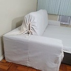 Capa De Sofá Retrátil 3 Lugares Impermeável Até 2,65m Cru