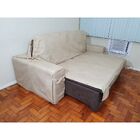 Capa De Sofá Retrátil 3 Lugares Impermeável Até 2,95m Bege