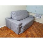 Capa De Sofá Retrátil 3 Lugares Impermeável Até 2,95m Grafite