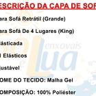 Capa De Sofá Retro 4 Lugares Elásticado Retrátil King+tapete