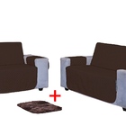 Capa De Sofá Vicci 2 E 3 Lugares Protetor Jogo Kit + Tapete -