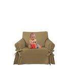 Capa e Protetor de Sofá Exclusivo 1 Lugar em Brim Peletizado