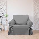 Capa e Protetor de Sofá Exclusivo 1 Lugar em Brim Peletizado