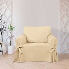 Capa e Protetor de Sofá Exclusivo 1 Lugar em Gorgurão Bege