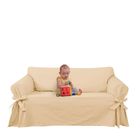 Capa e Protetor de Sofá Exclusivo 2 Lugares em Gorgurão Bege