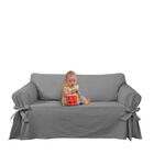 Capa e Protetor de Sofá Exclusivo 3 Lugares em Brim Peletizad