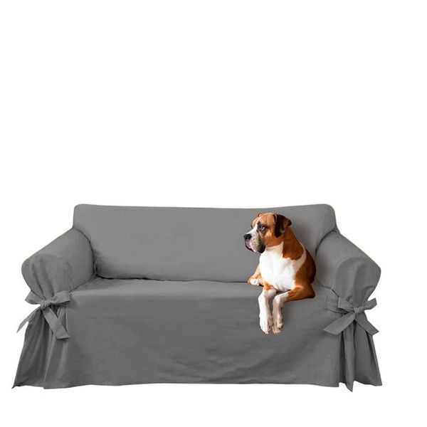 Capa e Protetor de Sofá Exclusivo 3 Lugares em Gorgurão Cinza