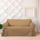 Capa e Protetor de Sofá Exclusivo 4 Lugares em Brim Peletizad