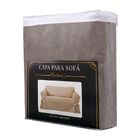 Capa e Protetor de Sofá Exclusivo 4 Lugares em Gorgurão Cinza