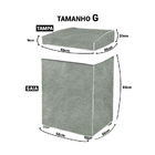 Capa Maquina De Lavar Flanelada Jeans Tamanho:gg