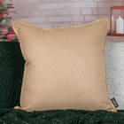 Capa P/ Almofada Rustic Linen Natalina C/ Aba Ocre E Vermelha