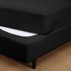 Capa P/ Box Fit Box Preto Casal Padrão - Malha 100% Algodão