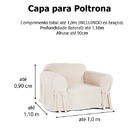 Capa P/ Sofá De 1 Lug Natural Em Linho