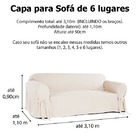 Capa P/ Sofá De 6 Lug Natural Em Linho