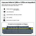Capa P/ Sofá Retrátil E Reclinável Em Acquablock Impermeável