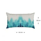 Capa Para Almofada 28x48cm Silk Home Belchior Azul/branco