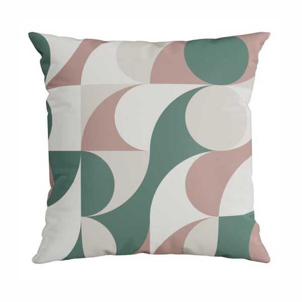 Capa Para Almofada 43x43 Cm Belchior Elegance Branco E Verde