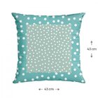 Capa Para Almofada 43x43cm Ludic Belchior Aqcua/branco