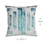 Capa Para Almofada 43x43cm Silk Home Belchior Azul/branco