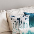 Capa Para Almofada 43x43cm Silk Home Belchior Azul/branco