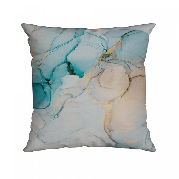 Capa Para Almofada 43x43cm Silk Home Belchior Azul/dourado