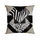 Capa Para Almofada 43x43cm Silk Home Belchior Preto/branco