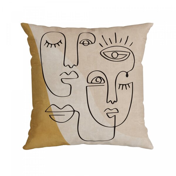 Capa Para Almofada 43x43cm Veludo Luxor Belchior Bege