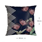 Capa Para Almofada 50x50cm Silk Home Belchior Azul/vermelho
