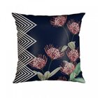 Capa Para Almofada 50x50cm Silk Home Belchior Azul/vermelho