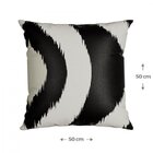 Capa Para Almofada 50x50cm Silk Home Belchior Preto/branco