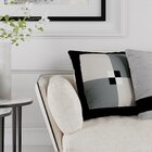 Capa Para Almofada 50x50cm Velveteen Belchior Bege/preto/cinza