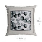 Capa Para Almofada 50x50cm Velveteen Belchior Cinza/preto