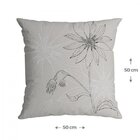 Capa Para Almofada 50x50cm Velveteen Belchior Cinza/preto