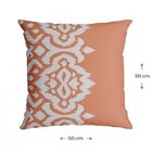 Capa Para Almofada 50x50cm Velveteen Belchior Laranja/branco