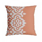 Capa Para Almofada 50x50cm Velveteen Belchior Laranja/branco