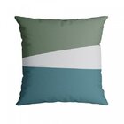 Capa Para Almofada 50x50cm Velveteen Belchior Verde/azul/bran