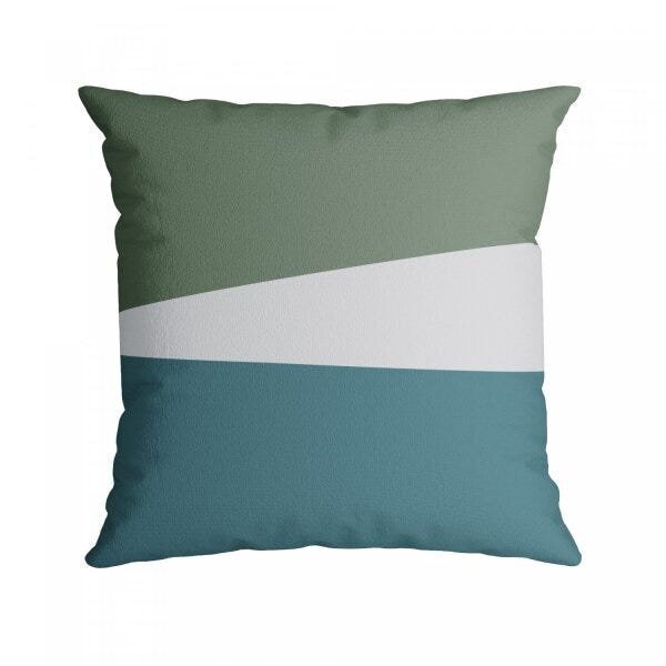 Capa Para Almofada 50x50cm Velveteen Belchior Verde/azul/bran