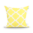 Capa Para Almofada Amarela Estampada 45cm X 45cm Com Zíper