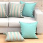 Capa Para Almofada Azul Grande Listrada 4 Unidades 60cm X 60c