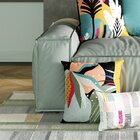 Capa Para Almofada Com Bordado 43x43cm Velveteen Belchior Azu